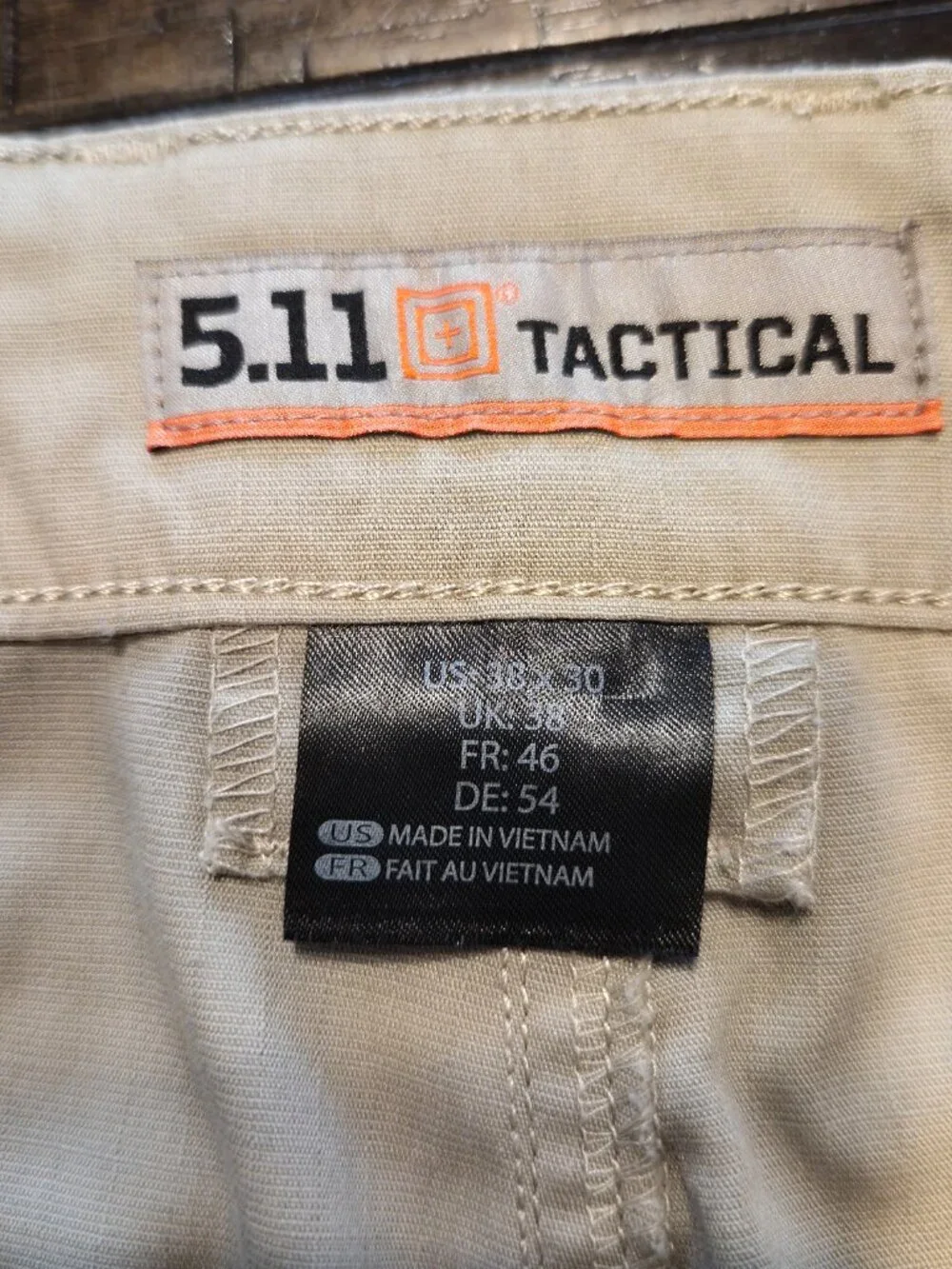 511 Tactical Series Mens Cargo Pants Size 38 x 30 Beige 5.11 G587